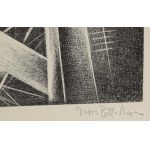 Gross-Bettelheim Jolán (1900-1972): Távvezeték. Litográfia, papír, jelzett. 29×23,5 cm.