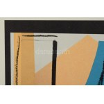 Andy Warhol (1928-1987): U.N. Stamp, 1979. Ofszet litográfia, papír, bélyeg és bélyegzés, jelezve jobbra középen: Andy Warhol, jelezve jobbra lent nyomtatva: Andy Warhol, számozott: 682/1000. Hátoldalán World Federation of United Nations Associations cac