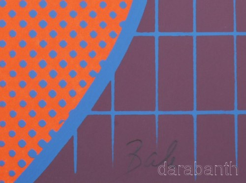 Bak Imre (1939-2022): Cím nélkül, 1984. Szitanyomat, papír, jelezve jobbra lent. 55x55 cm.