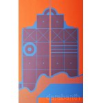 Bak Imre (1939-2022): Cím nélkül, 1984. Szitanyomat, papír, jelezve jobbra lent. 55x55 cm.