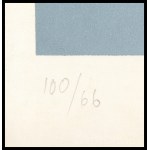 Trombitás Tamás (1952-): Geometrikus kompozíció (cím nélkül), 1979. Szitanyomat, papír, jelzett. Számozott: 100/66. 28x28 cm.