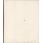 Hencze Tamás (1938-2018): Cím nélkül, 1976. Szitanyomat, papír, jelzett a hátoldalán. 35x29 cm.