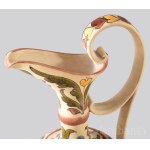 Badár Balázs (1855-1938): Díszkancsó pár. Jelzett, minimális kopással, m: 43,5 cm /// Balázs Badár (1855-1938): Pair of decorative jugs. Signed, with minimal wear. Height: 43.5 cm.