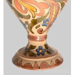 Badár Balázs (1855-1938): Díszkancsó pár. Jelzett, minimális kopással, m: 43,5 cm /// Balázs Badár (1855-1938): Pair of decorative jugs. Signed, with minimal wear. Height: 43.5 cm.