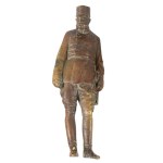 Ferenc József császár réz szobra. ca 1910 Talpazat nélkül 34 cm /// Bronze statue of Emperor Franz Joseph I, circa 1910. Height: 34 cm, excluding the base.