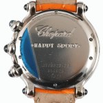 Chopard Happy Sport női karóra, 7 db brillel, eredeti újszerű bőr szíjjal és egy tartalék szíjjal. Eredeti dobozában, díszdobozban, szerviz certifikáttal d: 30 mm Chopard Happy Sport women's wristwatch featuring 7 brilliant-cut diamonds, an original leath