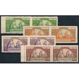 Gyermekmentés 4 klf segélybélyeg pár / charity stamp pairs