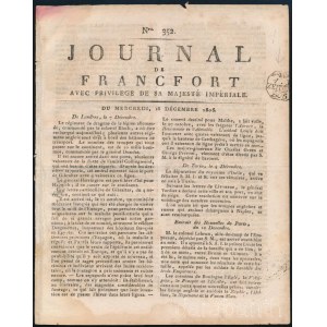 1805 Journal de Francfort, francia nyelvű újság szignettával