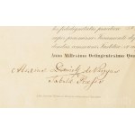 1843 A Lisznyói székely Jakó (Jákó) Ferenc kinevezési ügyvédi hivatásba. Donáth Sándor és Vargyas Sándor Dániel aláírásával. papírfelzetes viaszpecséttel, hátoldalán sepsiszentgyörgyi kihirdetési záradékkal. 60x43 cm Hajtva
