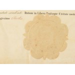 1843 A Lisznyói székely Jakó (Jákó) Ferenc kinevezési ügyvédi hivatásba. Donáth Sándor és Vargyas Sándor Dániel aláírásával. papírfelzetes viaszpecséttel, hátoldalán sepsiszentgyörgyi kihirdetési záradékkal. 60x43 cm Hajtva