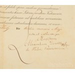 1843 A Lisznyói székely Jakó (Jákó) Ferenc kinevezési ügyvédi hivatásba. Donáth Sándor és Vargyas Sándor Dániel aláírásával. papírfelzetes viaszpecséttel, hátoldalán sepsiszentgyörgyi kihirdetési záradékkal. 60x43 cm Hajtva