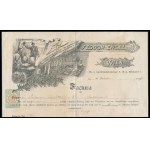 1893 Feodor Engel bécsi kulacsgyáros és utazási cikk kereskedő számlája budapesti eladásról, hajtásnyommal