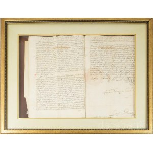 1769. febr. 10. Bécs. Mária Terézia ügyvédi hivatással kapcsolatos rendeletének Szatmár vármegyéhez szóló aláírt példánya. A jogbiztonság növelése, az arra méltatlan, nyerészkedő ügyvédek eltávolítása és a jogügyek gyorsítása érdekében elrendeli, hogy eze