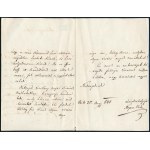 1840 Báró Nopcsa Elek kamarás, erdélyi kancellár által írt 3 oldalas levél