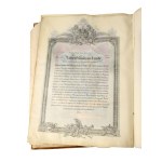 1844 Jakab András lovaggá emeléséről és címeradományozásról szóló uralkodói címereslevél, armalis. Jakab András több mit 46 évnyi jogi szolgálatai jutalmául kapta az uralkodói elismerést, melyet Galiciában töltött le. Suczavában, Czernowitzban, majd a Lem