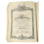 1844 Jakab András lovaggá emeléséről és címeradományozásról szóló uralkodói címereslevél, armalis. Jakab András több mit 46 évnyi jogi szolgálatai jutalmául kapta az uralkodói elismerést, melyet Galiciában töltött le. Suczavában, Czernowitzban, majd a Lem