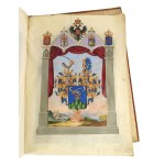 1844 Jakab András lovaggá emeléséről és címeradományozásról szóló uralkodói címereslevél, armalis. Jakab András több mit 46 évnyi jogi szolgálatai jutalmául kapta az uralkodói elismerést, melyet Galiciában töltött le. Suczavában, Czernowitzban, majd a Lem