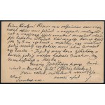 1891 Szász Károly református püspök által írt levelezőlap