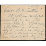 cca 1920 Rippl-Rónai József (1861-1927) grafikus, festőművész saját kezű levele Rózsahegyi Kálmán (1873-1961) színész, színészpedagógus részére, érdekes tartalommal; a levelet Rippl-Rónai valószínűleg Rózsahegyi 1909-ben alapított magán-színiiskolájában h