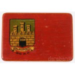 1940 Kézzel festett címeres dobozka fából, Kolozsvár 1940. IX. 11. felirattal, 6,5×9,5×2,5 cm