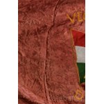 1948 A centenáriumi év jegyében - Előre a szocializmusért! / Vegyes üzemi dolgozók. Nagy méretű hímzett, selyem zászló, az 1848-49-es szabadságharc évfordulójára, Táncsics Mihály portréjával. 190x126 cm Jó állapotban 1948 In the spirit of the centenary ye
