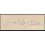cca 1950-1960 Dutka Ákos (1881-1972) költő, író saját kézzel írt Michel Angelo c. verse Barbár szonet a Mester halálának 400. évfordulójára, aláírással, kis folttal, 1 beírt oldal, 1 sztl. lev.