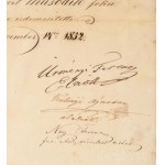 1852 A' Pesti Első Magyar Képző Művészetek Academiája (Első Magyar Festészeti Akadémia) oklevele Németh Julcsa krétarajz-fejért járó második fokú kitüntetése, Pest, 1852. november 14., díszes fejléces papíron (Tyroler Pesten), Marastoni Jakab (1804-1860