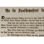 1848. november 7., Olmütz, V. Ferdinánd (1793-1875) osztrák császár, magyar és cseh király (1835-1848): Magyar koronám Országainak földmívelő lakosaihoz. Kossuth Lajos és pártütő társai vakmerő kísérletei, mellyek által szerencsétlen hazátokban a' hatalm