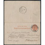 1891 Havas Sándor államtitkár, történész által írt levelezőlap, aki Aquincum feltárását indította el