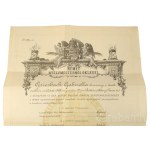 1889 Zirzen Janka (1824-1904) pedagógus, a magyar nőnevelés egyik kiemelkedő alakja autográf aláírása dekoratív német nyelvmesternői oklevélen