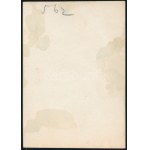 cca 1934 Kinszki Imre (1901-1945) budapesti fotóművész hagyatékából, jelzés nélküli vintage fotó, barna foltokkal (Ne zavarj!), 8,5x6 cm