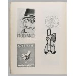 1929 Modiano. Modiano cigarettapapír-gyár prospektus. Bp., 1929, (Riegler József Ede-ny.), 4 sztl. lev.+16 t. Kiadói aranyozott papírkötés, szakadt, kissé kopott, kissé foltos borítóval, a borító elülső sarkain hiánnyal, de belül jó állapotban. Rendkívül 