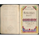 cca 1930-1933 Temesvár, Farkaskölyök napló. Szatmáry Károly falkavezér naplója. Temesvári magyar és (kisebb részben) román nyelvű cserkésznapló, de benne magyar nevekkel. Színezett előzéklappal, címlappal, és egy a címlap utáni lapon rajzzal. Benne kb. 20