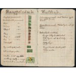 cca 1930-1933 Temesvár, Farkaskölyök napló. Szatmáry Károly falkavezér naplója. Temesvári magyar és (kisebb részben) román nyelvű cserkésznapló, de benne magyar nevekkel. Színezett előzéklappal, címlappal, és egy a címlap utáni lapon rajzzal. Benne kb. 20