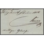 1854 Pozsonyi német nyelvű fegyvertartási engedély Anton Ruckstuhl tábornok aláírásával