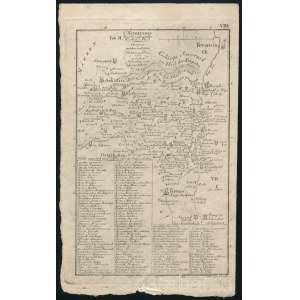 1804 Czetter Sámuel (1765-1829 k.): Nyitra vármegye térképe. C[omitatus] Nitriensis In: [Korabinszky János Mátyás]: Korabinsky, Johann Matthias: Atlas Regni Hungariae Portatilis VIII. Bécs, 1804. Schaumburg und Compagnie, rézmetszet,10,5×16,5 cm.