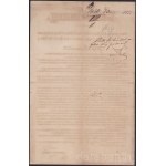 1858 Pozsony (Felvidék) város hirdetménye a marhahús napi áráról, melynek betartását a rendőrség szigorúan ellenőrzi, német nyelven, szélén a kis beszakadások javítva, hajtásnyommal, jó állapotban