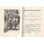 Shakespeare, William: The Merchant of Venice. With a Note. [Miniatűr kiadás.] [Velence] Venice, 1906. S. Rosen Publishing (Per tipi M. Fontana). 1 t. (címkép) + 256 p. + 3 t. Miniatűr kötet, mérete: 70x55 mm. Egyetlen miniatűr kiadás. Miniatűr kiállítású,