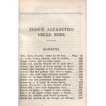 Petrarca, Francesco: Le rime di Francesco Petrarca. [Miniatűr kiadás.] Firenze, 1900. Editore G. Barbera. 1 t. (címkép) + [2] + V + [1] + 379 + [1] p. Miniatűr kötet, mérete: 62x45 mm. Egyetlen miniatűr kiadás. Bibliapapírra készült bibliofil kötetünk Fra