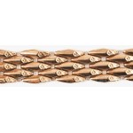 Arany (Au) karkötő, nyelves záródás biztonsági nyolcassal, jelzett, 14 karátos, h: 19 cm, 21g /// Gold (Au) bracelet with tongue-and-box clasp and safety figure-eight closure. Hallmarked, 14-karat gold. L: 19 cm, gross weight: 21 g.