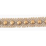 Arany (Au) filigrán karlánc, jelzett, olasz fémjel, 18 karátos, 18,75g /// 18-karat gold (Au) filigree bracelet, hallmarked, Italian hallmark, 18.75 g