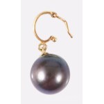 Tahiti gyöngy medál, arany (Au) szerelékkel, jelzett, 2016 utáni fémjel, 14 karátos, gyöngy d: 10 mm, bruttó 1,92g /// Tahitian pearl pendant with gold (Au) fittings, marked, with a post-2016 hallmark, 14-karat gold, pearl diameter: 10 mm, gross weight: 1