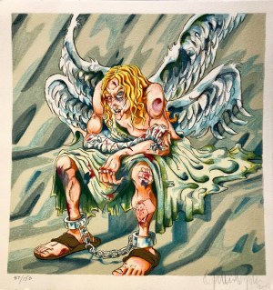 MARTIN BIGUM, LITOGRAFIA BARWNA 2006 34 X 34 CM
