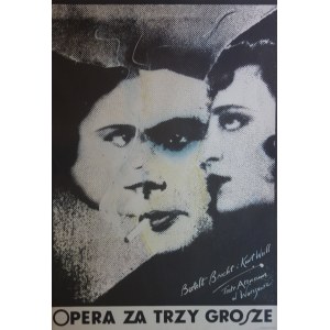 Plakat Opera za Trzy Grosze 1980r. Andrzej Klimowski, 70x100