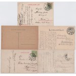 5 db RÉGI képeslap: vasútállomások (Budapest, Kassa, Szombathely, Temesvár) / 5 pre-1945 railway station postcards