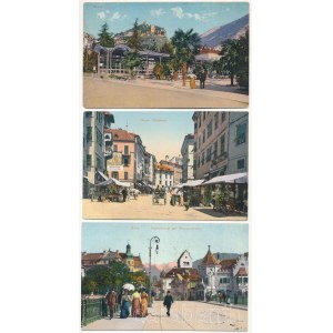 3 db RÉGI dél-tiroli város képeslap (Arco, Bozen) / 3 pre-1945 South Tyrolean (Südtirol) town postcards: Arco, Bolzano