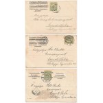 3 db RÉGI (1905 előtti) zsáner képeslap / 3 pre-1905 love couples postcards