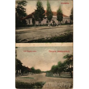 Abádszalók, Községháza, Gróf Szapáry utca. Grof F. Gyula kiadása (fl)