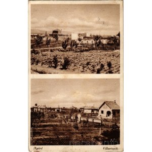 1939 Agárd (Gárdony), villa részek + CELLDÖMÖLK - SZÉKESFEHÉRVÁR 81 A vasúti mozgóposta bélyegző (EK)