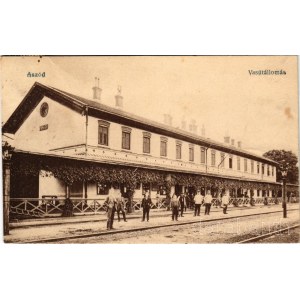 1928 Aszód, vasútállomás. Vasúti levelezőlapárusítás 7900. (fa)
